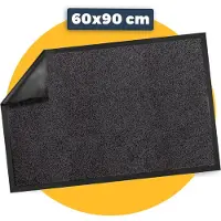 Pasper Deurmat binnen droogloopmat - 60 x 90 cm - Grijs - 100% gerecyclede materialen - Gemaakt in België - Wasbaar - Deurmatten