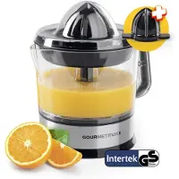 DS Produkte elektrische citruspers & sinaasappelsap | Sapcentrifuge met een inhoud van 700 ml | Citruspers met diverse accessoires voor de meest verse smaak | 40 W [transparant/zilver]