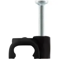 Q-Link Kabelclip | | 6 mm (20 stuks, Plat, Zwart)