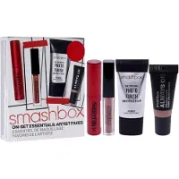 Smashbox 4-Pc On-Set Essentials Mini Artist Faves Set: Primer + creme shadow + mascara + lipstick