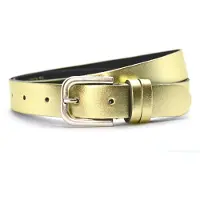 Timbelt Fashion Leren Riem 3 cm Goud