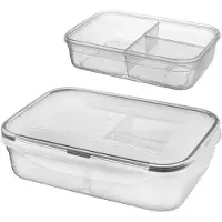 Orion Lunchbox | Voedselcontainer met siliconen afdichting, 3 compartimenten van kunststof, luchtdicht, 1 liter