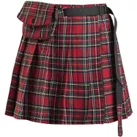 Banned Alternative Minirok - Check It Out Kilt - XS tot XXL - voor Vrouwen - rood - Maat XS