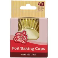 Funcakes Folie Baking Cups - Metallic Goud - pk/48 - Cupcake Vormpjes Papier