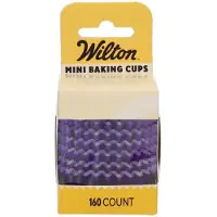 Wilton Mini Metallic Baking Cups - Paars - Set/160 - Cupcake Vormpjes - Muffin Bakvormpjes