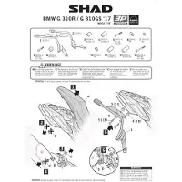 Shad Support de valise latérale pour Moto MZ 660 Mastiff 1998 à 2005 Neuf