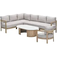 Garden Impressions Sirocco loungeset 4-delig links - acacia white wash