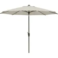 Madison Lisbon stokparasol Ø300 cm automatisch - mellow champagne olefin - chesnut kleurig frame