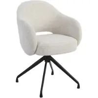 Tower Living eetkamerstoel Porto draaibaar zwart - Toro 25 cream