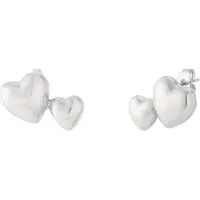 Yehwang Double Heart Studs Zilver