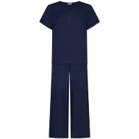 Pastunette Premium - Huispak - Indigo Flow - Katoen - Blauw - V-hals - Maat 38