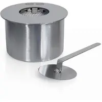 DIVINA FIRE Ronde brander voor bio-ethanolhaard, roestvrij staal, 1,5 liter, diameter 17 cm