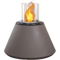 DIVINA FIRE STROMBOLI Tortora bio-ethanolhaard, staande vuurkorf voor binnen en buiten, d.60 x h.56
