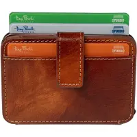 Tony Perotti Van Gogh EVO RFID leren Pasjeshouder met bankbiljet- en kleingeldvak - Cognac