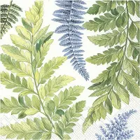 IHR Feest servetten Botanisch thema - 40x - Groen - 3-laags - bladeren - 33 x 33 cm