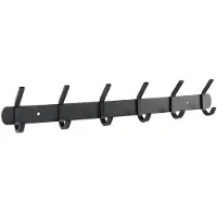 Somstyle Kapstok met 12 Haken - Wandkapstok - 45 x 7.5 CM - Muur Kapstokhaak Hangend - Mat Zwart