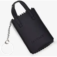 Myomy MY PAPER BAG Miniatuur met sleutelhanger -Pambler black