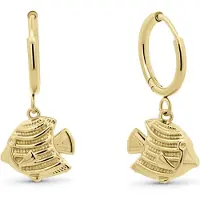 CO88 Collection 8CE-70618 - – Oorbellen grote vis – goudkleurig