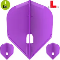 L-Style Champagne Flight L3 Shape Solid Deep Purple - Dart Flights