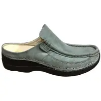 Wolky Instapper Women Roll Slide Fantastic Leather Sage Green-Schoenmaat 40