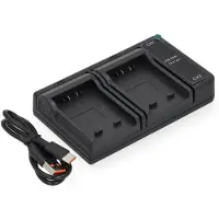123accu Panasonic CGR-S006 / CGA-S006 / DMW-BMA7 USB-C double slot oplader (huismerk)