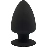 Silexd M - flexibele buttplug - 11 cm - zwart