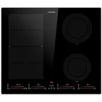 Klarstein Inductiekookplaat 4 platen, Glaskeramische inductiekookplaat, 7200W inductiekookplaat 60cm, Fornuis met touch-control & oververhittingsbeveiliging, Efficiënte glaskeramische kookplaat