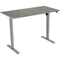 Euroseats 1-Motor Zit-sta-bureau Rechthoekig Oxyd Beton T-Voet 1.600 (B) x 800 (D) x 1.235 (H) mm Metaal