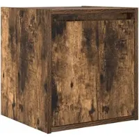 vidaXL Nachtkastje wandgemonteerd 38x34x40 cm gerookt eikenkleurig