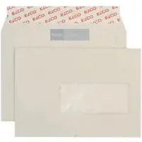 Elco Sycling C6 Kleefstrip Enveloppen Grijs 162 (B) x 114 (H) mm Met Venster 100 g/m² Recycled 500 Stuks
