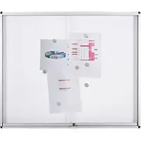 BI-Office Exhibit Indoor Vergrendelbaar notitiebord Magnetisch 27 x A4 202,6 (B) x 96,7 (H) cm Wit