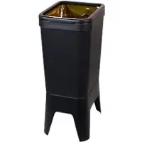 Bonton Circubin afvalbak - polypropeen - 2 x 20 liter - B 300 x D 410 x H 760 mm - open deksel - antraciet