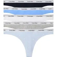 Calvin Klein Underwear String navy / pastelblauw / lichtblauw / grijs gemêleerd / wit