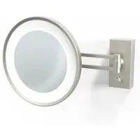 DECOR WALTHER Make-up spiegel BS 36/V LED Nickel Satin (5x magnification)
