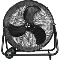 CasaFan DF600 Eco IP54 SL Vloerventilator 123 W (Ø x h) 65 cm x 77 cm Zwart (mat) Zwenkbaar