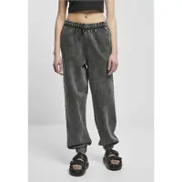 Urban Classics Stone Washed Tracksuit Pants Zwart 5XL Vrouw