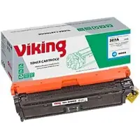 Viking Toner, Tonercartridge Compatibel HP 307A CE741A Cyaan