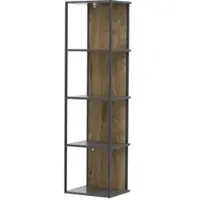 Wohn-Concept Manhattan wandplank houtmateriaal/metaal Haveleiche cognac/grafiet