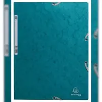 Exacompta 25x Elastomap met 3 kleppen in glanskarton 400g/m2 Skandi - Pacific blauw - 55272E