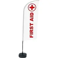 SHOWDOWN First Aid Windvorm Strandvlag 330 x 89 cm Enkel Aluminium
