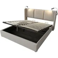 OKWISH Modern LED-dressoir met 3 deuren en 3 lades, ruime hoogglans opbergkast voor woonkamer, stijlvolle kast met veel opbergruimte