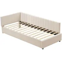 MODFU Gepolsterd bed 160x200 | Velvet | Hydraulische opbergfunctie | Verstelbaar hoofdbord, beige