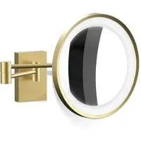 DECOR WALTHER Make-up Spiegel BS 40 LED Mat Goud (7x magnification)