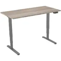 Euroseats Zit-sta-bureau Rechthoekig Robson Eiken T-Voet 1.600 (B) x 800 (D) x 1.275 (H) mm Metaal