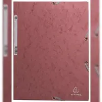 Exacompta 25x Elastomap met 3 kleppen in glanskarton 400g/m2 Skandi - Oudroze - 55276E