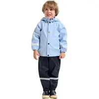 Didriksons Slaskeman, regenpak, junior, lichtblauw