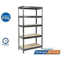 Mammut Office Stellingkast Grizzly Staal Antraciet 5 planken 1200 x 600 x 2200 mm