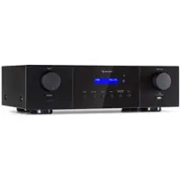 Auna AMP-4000 DAB hifi-stereoversterker, DAB+-radio, stereoversterker, USB-afstandsbediening, versterker met LED-display, hifi-versterker, zwart