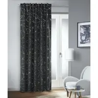 Homing Verduisterend Gordijn - geometrische print - 1,35 x 1,40 m - Zwart - Lichtdicht & Modern