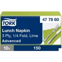 Tork Serviet Tork 33x33 cm 3-lag Lime,10 pk x 150 stk/krt